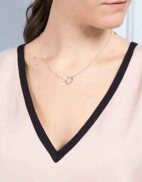 Karma necklace with heart and ring