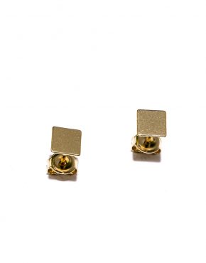 EARRINGS-SQUARES-FLAT-GOLD-PLATE-SILVER-925