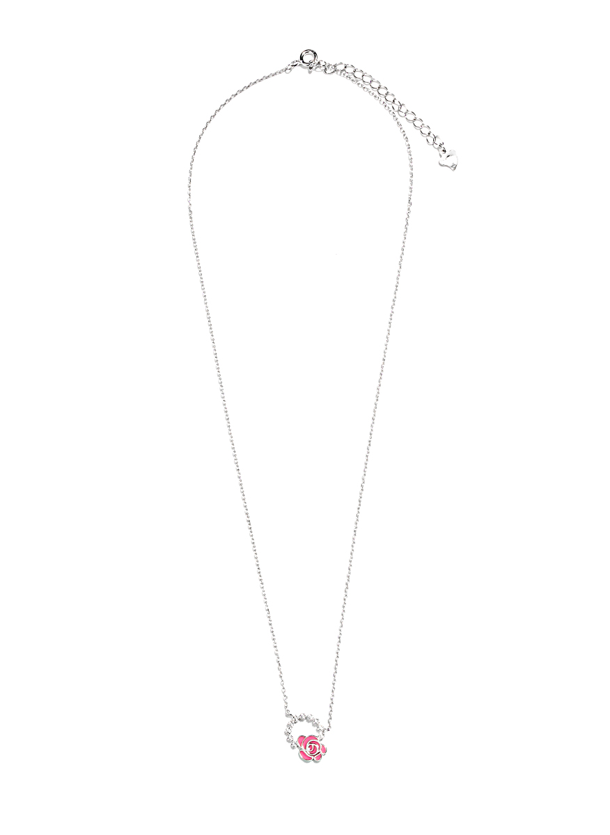 necklace with colored flower | silver 925 | jewelryboxbg
