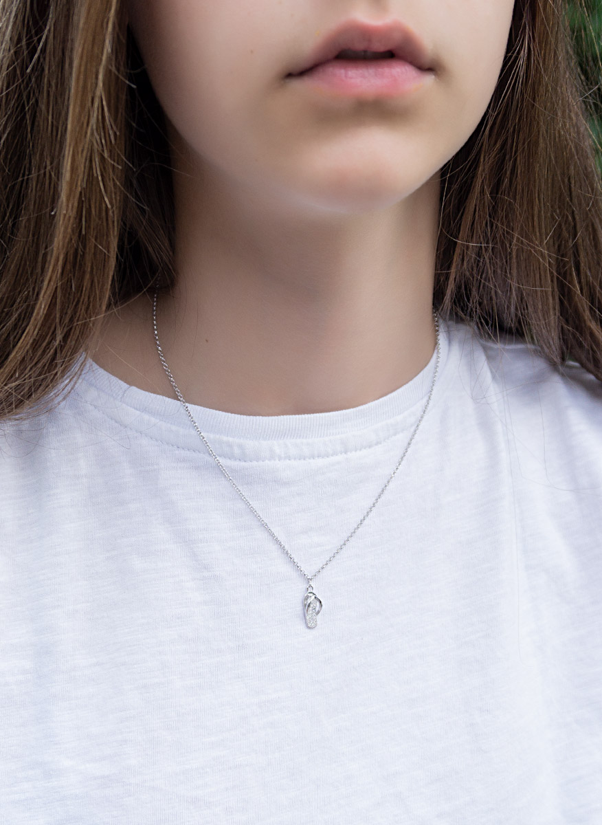 necklace silver 925 detail sandal with circonium