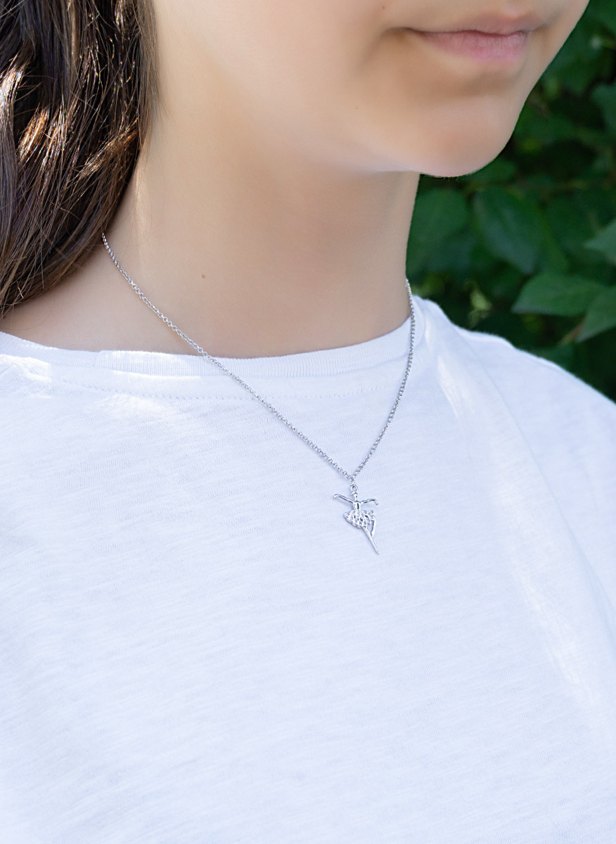 necklace with balerina silver 925 | jewelryboxbg