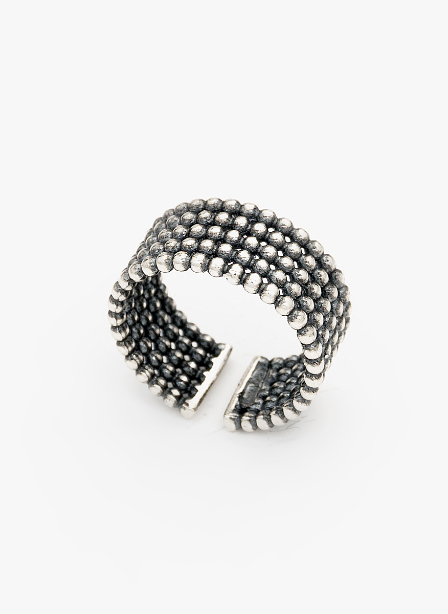 патинирана отворена халка, сребро 925, сребърни бижута | jewelryboxbg