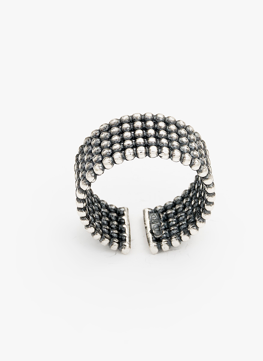 патинирана отворена халка, сребро 925, сребърни бижута | jewelryboxbg