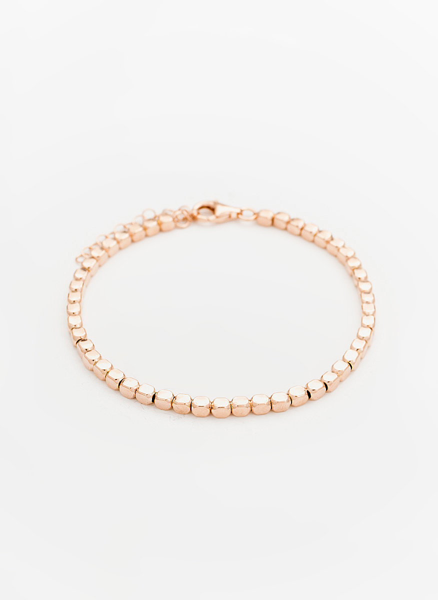 Тренди гривна с низ от кубчета сребро 925|сребърни бижута|jewelryboxbg