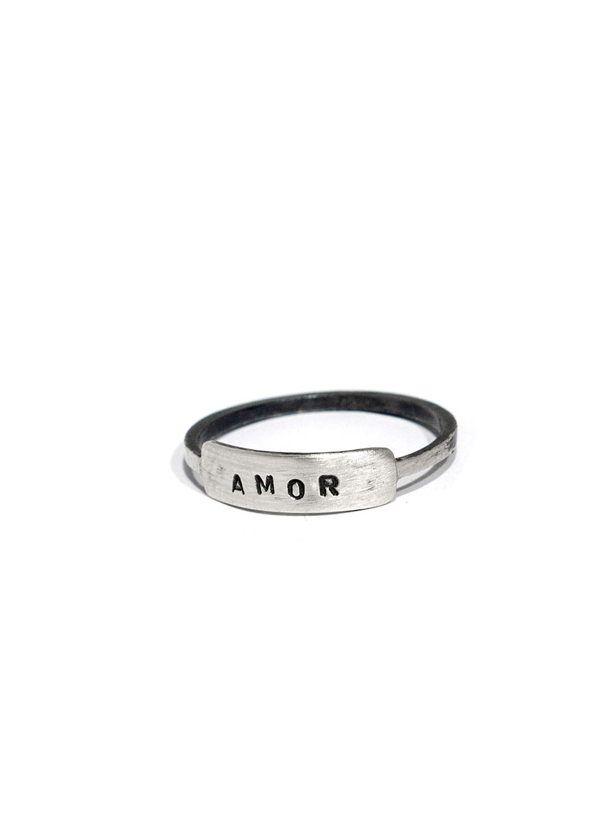 Тренди пръстен AMOR Ръчно изработен пръстен от сребро с проба 925. Ефект на състарявне. Произведен в България. JEWELRYBOXBG